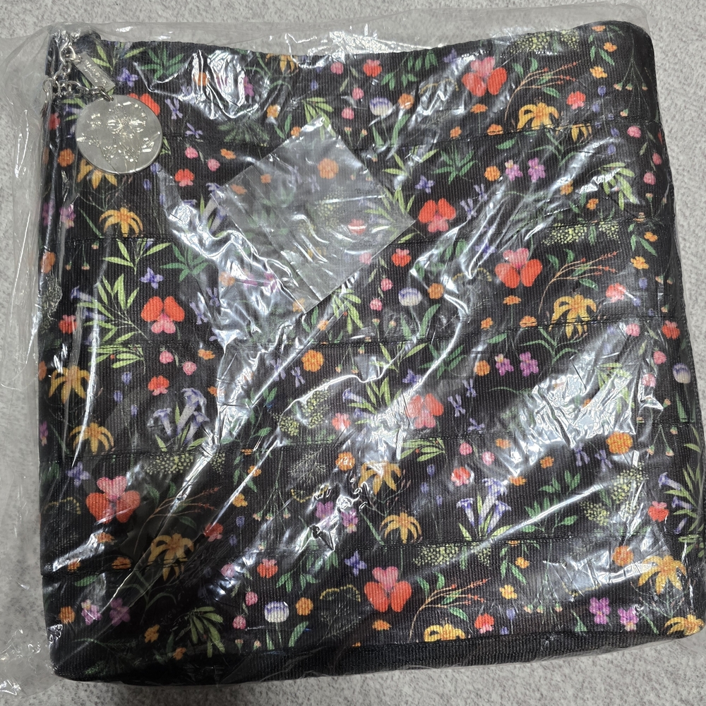 Floral Black Tote Bag